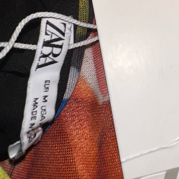 New Zara Colorful Fruit Print Backless Dress - Picture 5 of 12